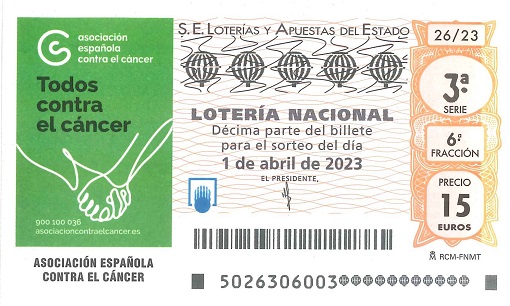 Sorteo extraordinario Loter&iacute;a contra el c&aacute;ncer 2023
